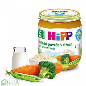 Hipp kašica Mlado povrće sa pirinčem 125g