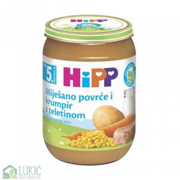 Hipp kašica povrće, krompir i teletina 190g