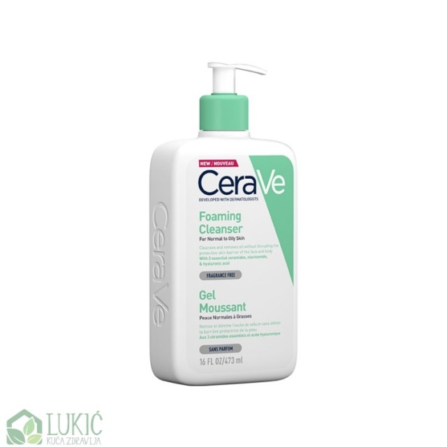Cerave Penušavi Gel Za Čišćenje Za Normalnu Do Masnu Kožu 473 Ml