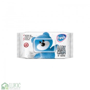 Fresh baby cream vlažne maramice 72kom Fresh baby cream vlažne maramice 72kom