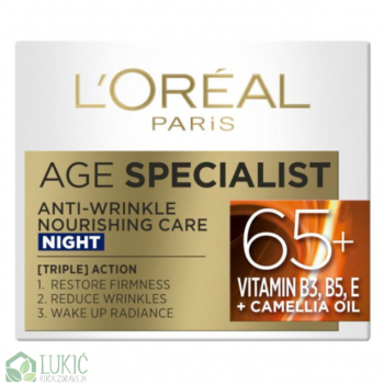 Loreal noćna krema 65+, 50ml