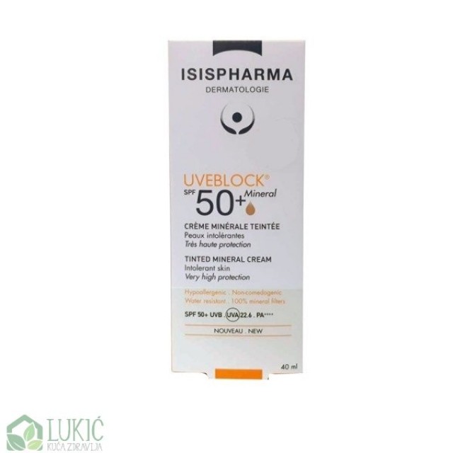 Uveblock Spf 50+ Mineral Invisible Krema 40Ml Uveblock Spf 50+ Mineral Invisible Krema 40Ml