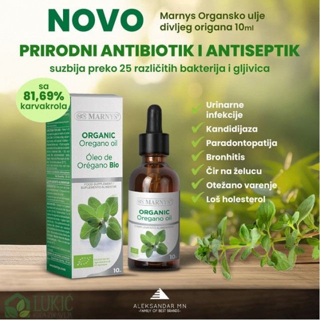 Marnys Organsko Ulje Origana 10 Ml Marnys Organsko Ulje Origana 10 Ml