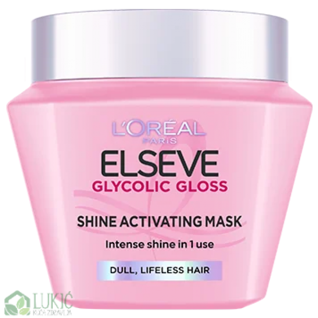 L'oréal Paris Elseve Glycolic Gloss Maska Za Beživotnu Kosu Bez Sjaja 300Ml