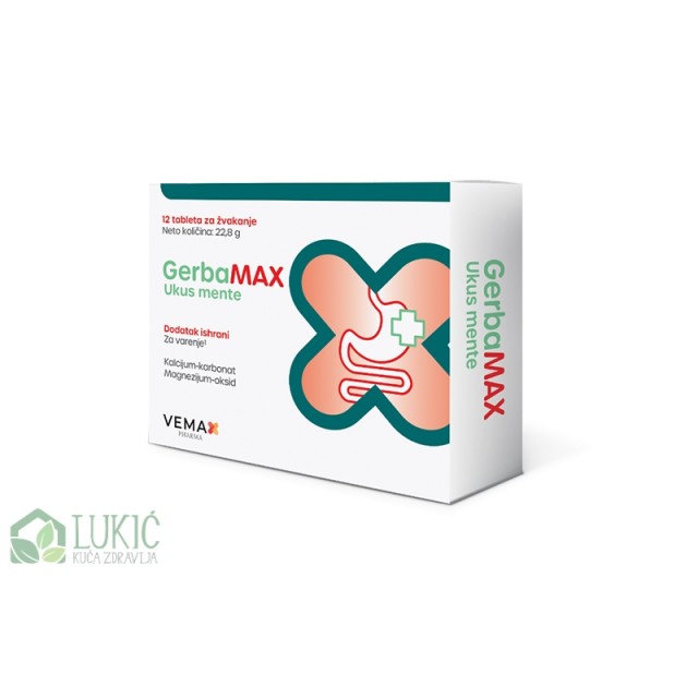 Gerbamax 12 Tableta Za Žvakanje Gerbamax 12 Tableta Za Žvakanje