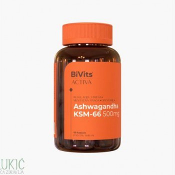BiVits Activa Ashwagandha KSM-66 za stres i mentalnu energiju, 60 kapsula