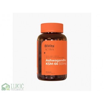 BiVits Activa Ashwagandha KSM-66 za stres i mentalnu energiju, 60 kapsula