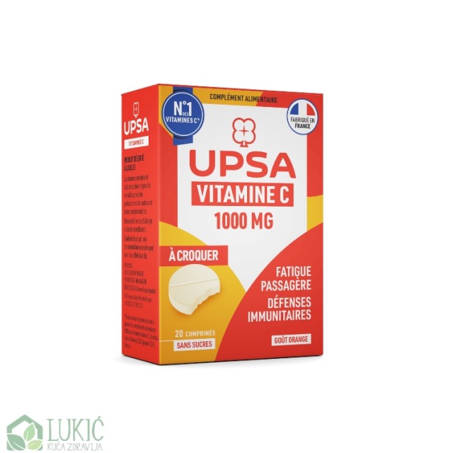 Upsa Vitamin C 1000 Mg 20 Tableta Za Žvakanje – Za Imunitet I Energiju Upsa Vitamin C 1000 Mg 20 Tableta Za Žvakanje – Za Imunitet I Energiju