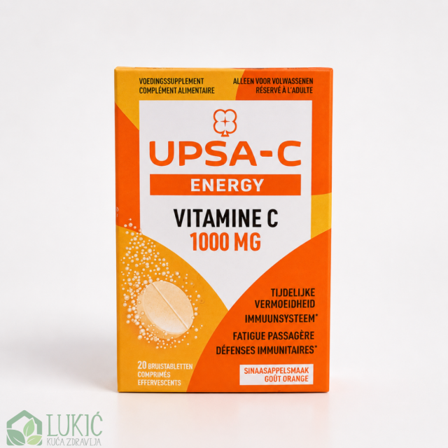 Upsa Vitamin C Energy 1000 Mg – 20 Šumećih Tableta Upsa Vitamin C Energy 1000 Mg – 20 Šumećih Tableta