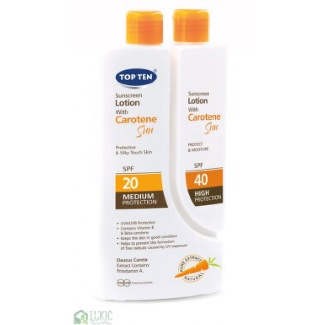 Top Ten Carotene Sun Duo Spf 20/40, 200+100 Ml Top Ten Carotene Sun Duo Spf 20/40, 200+100 Ml