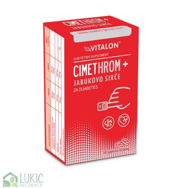 Vitalon Cimet + Jabukovo Sirće + Hrom 30 Tableta Vitalon Cimet + Jabukovo Sirće + Hrom 30 Tableta