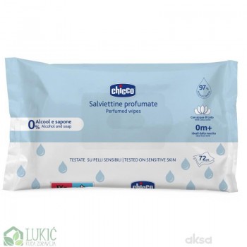 Chicco vlažne maramice, 72kom bez poklopca