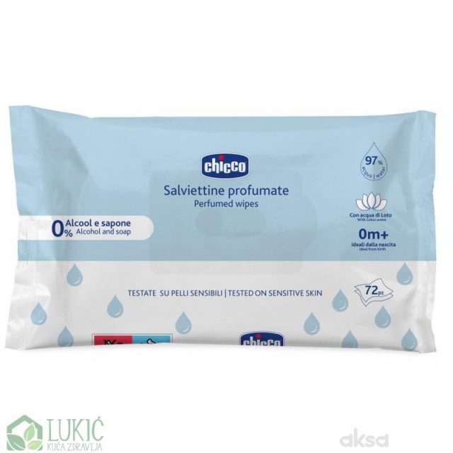 Chicco Vlažne Maramice, 72Kom Bez Poklopca Chicco Vlažne Maramice, 72Kom Bez Poklopca
