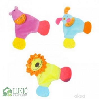 Biba Toys zvečka glodalica - kuca, lav i kravica