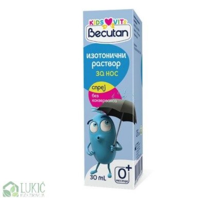 Becutan Kids Vits Izotonični Rastvor Za Nos U Spreju, 30 Ml Becutan Kids Vits Izotonični Rastvor Za Nos U Spreju, 30 Ml