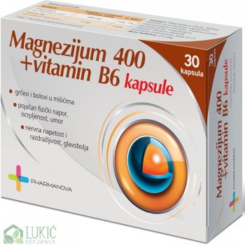 Magnezijum 400 + vitamin B6 30 kapsula Magnezijum 400 + vitamin B6 30 kapsula