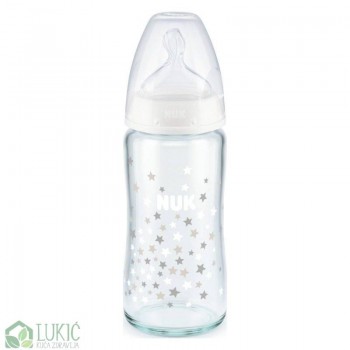 Nuk staklena flašica sa termo indikatorom 240ml
