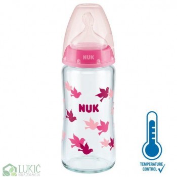 Nuk staklena flašica sa termo indikatorom 240ml