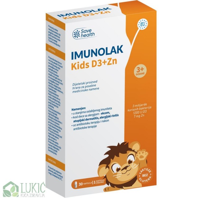 Imunolak Kids D3+Zn 30 Kapsula