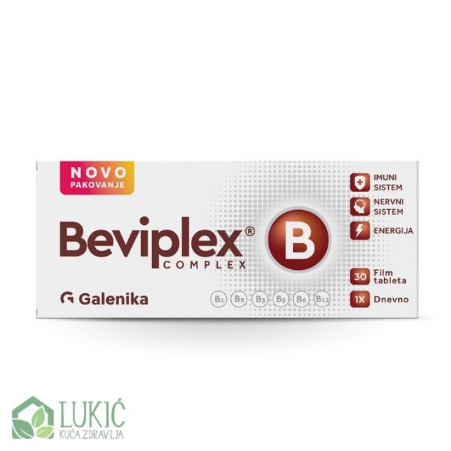 Beviplex B Complex 30 Film Tableta Beviplex B Complex 30 Film Tableta