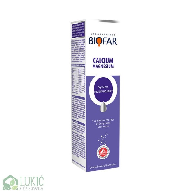 Biofar Kalcijum I Magnezijum 20 Šumećih Tableta Biofar Kalcijum I Magnezijum 20 Šumećih Tableta