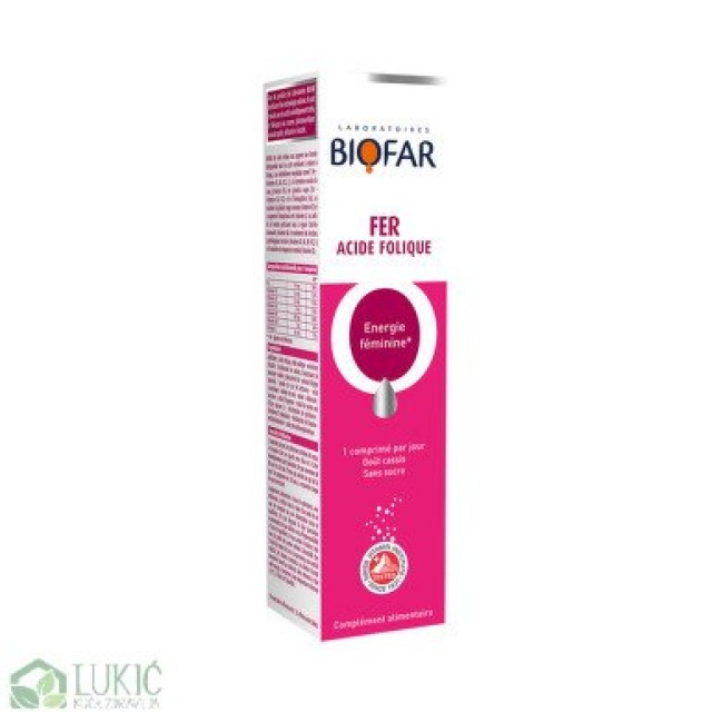 Biofar Gvožđe + Folna Kiselina 20 Šumećih Tableta Biofar Gvožđe + Folna Kiselina 20 Šumećih Tableta