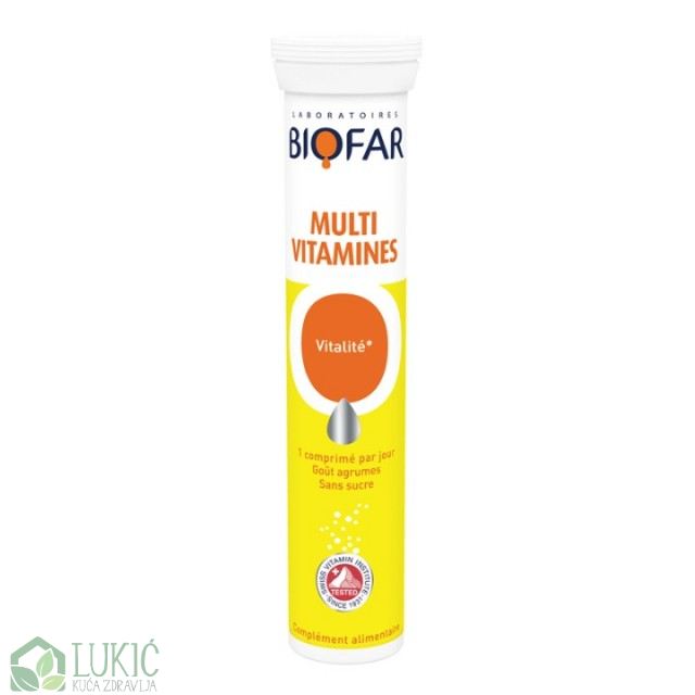 Biofar Multivitamini 20 Šumećih Tableta Biofar Multivitamini 20 Šumećih Tableta