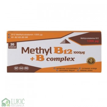 Methyl-B12 1000mcg + B-complex 30 kapsula