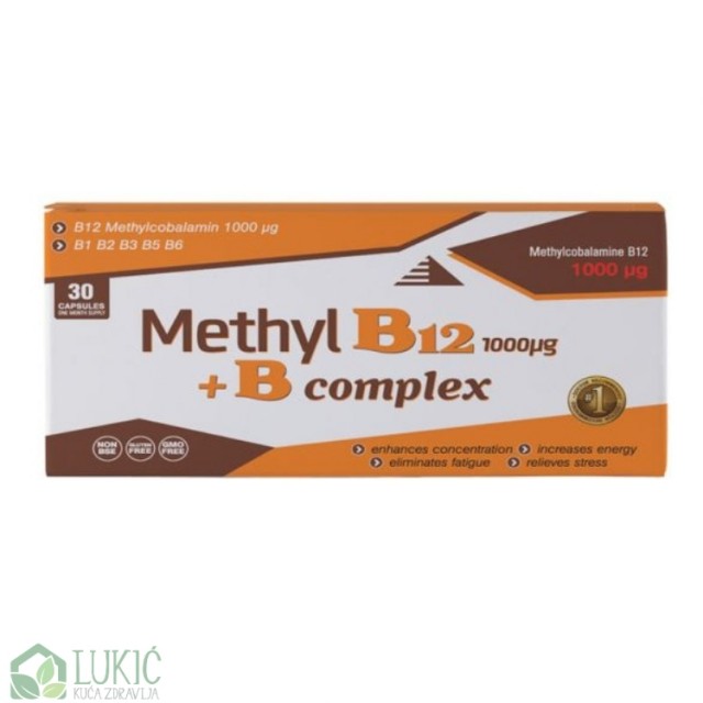 Methyl-B12 1000Mcg + B-Complex 30 Kapsula Methyl-B12 1000Mcg + B-Complex 30 Kapsula