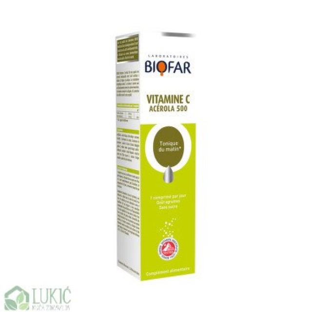 Biofar Vitamin C 500 Mg Acerola 20 Šumećih Tableta Biofar Vitamin C 500 Mg Acerola 20 Šumećih Tableta