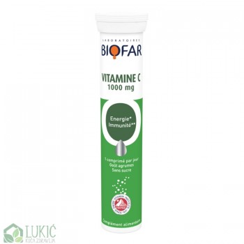 Biofar vitamin C 1000mg 20 šumećih tableta Biofar vitamin C 1000mg 20 šumećih tableta