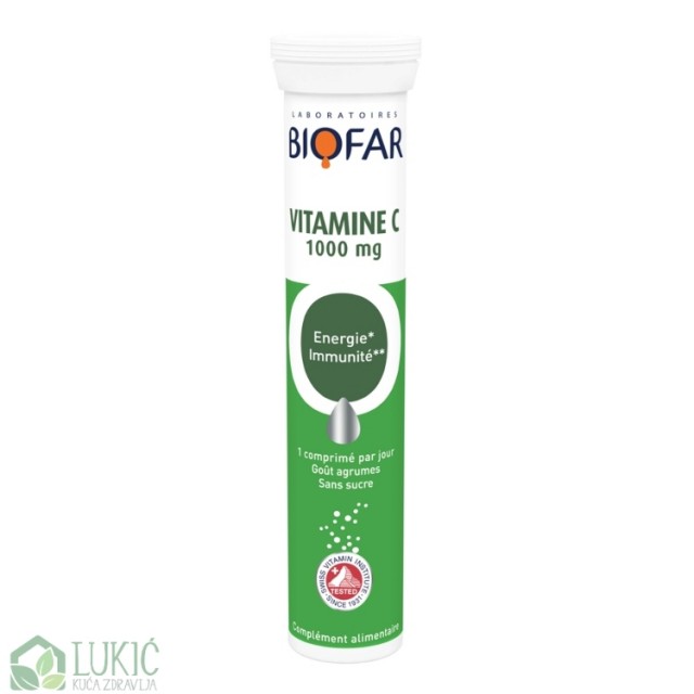 Biofar Vitamin C 1000Mg 20 Šumećih Tableta Biofar Vitamin C 1000Mg 20 Šumećih Tableta