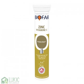 Biofar Cink i vitamin C 20 šumećih tableta Biofar Cink i vitamin C 20 šumećih tableta