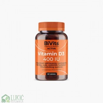 BiVits Activa Vitamin D3 4000 IU za imunitet i zdrave kosti, 60 tableta BiVits Activa Vitamin D3 4000 IU za imunitet i zdrave kosti, 60 tableta
