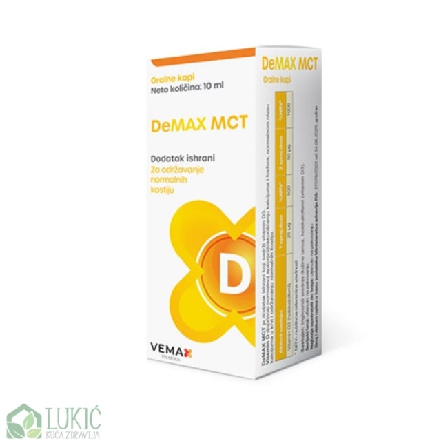 Demax Mct Oralne Kapi - Vitamin D 10Ml